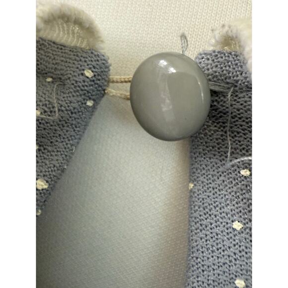 Vintage 80s Jenny Gray Moon Dot Blouson Dress Plus 24 - Picture 5 of 6